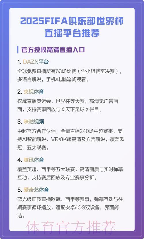 世界杯免费手机直播平台精选推荐 世界杯免费手机直播平台精选推荐